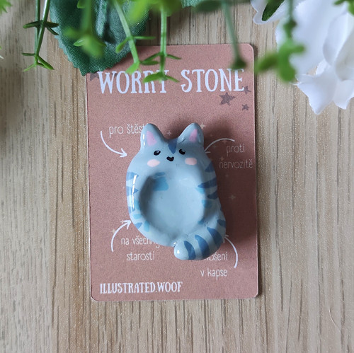 Kočka - worry stone | kámen starostí — foto 2