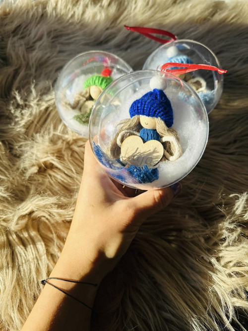 Macrame Baňka s andělem — foto 2