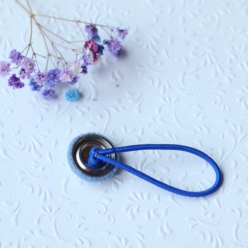Buttonka - BonBon gumička - vyšívané - Navy — foto 2