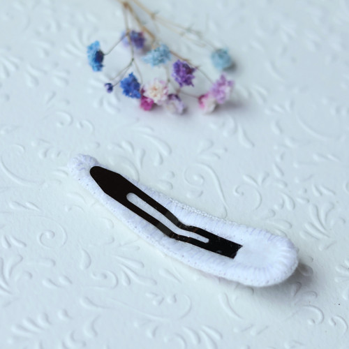 Lněná vyšívaná sponka - White — foto 2