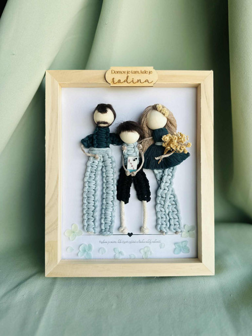 Macrame Rodina 3 osoby — foto 4
