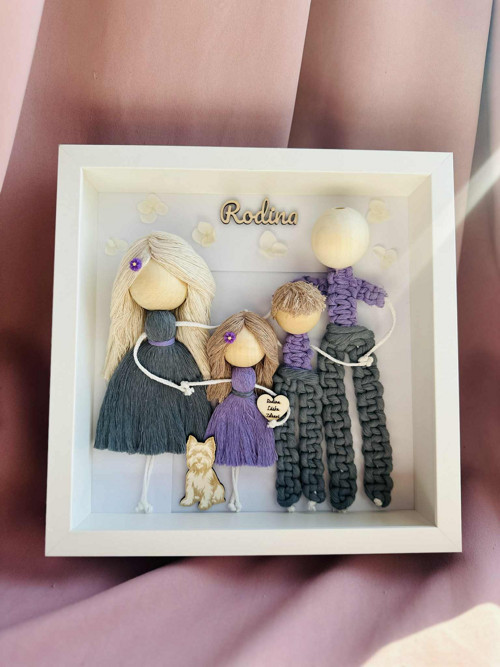 Macrame Rodina 4 osoby — foto 3