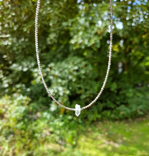 Záhněda*diamant Herkimer*náhrdelník — foto 4