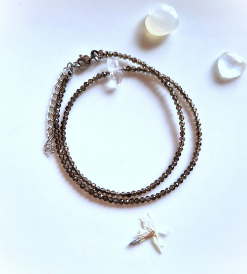 Záhněda*diamant Herkimer*náhrdelník — foto 2
