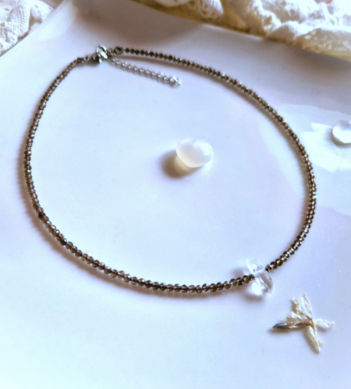 Záhněda*diamant Herkimer*náhrdelník — foto 5