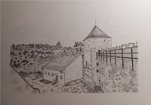 Hrad Veveří - perokresba — foto 2