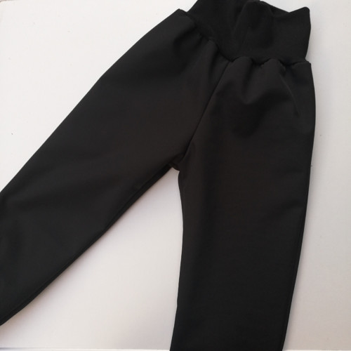 Softshell. kalhoty S BERÁNKEM - ČERNÉ HLADKÉ — foto 3