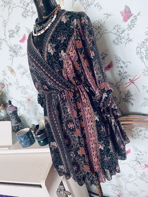 Boho vzory šaty podzimní — foto 4