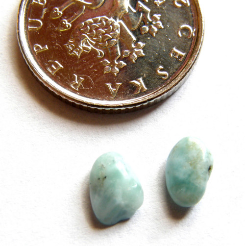 Larimar - tromlované kousky - pár — foto 4
