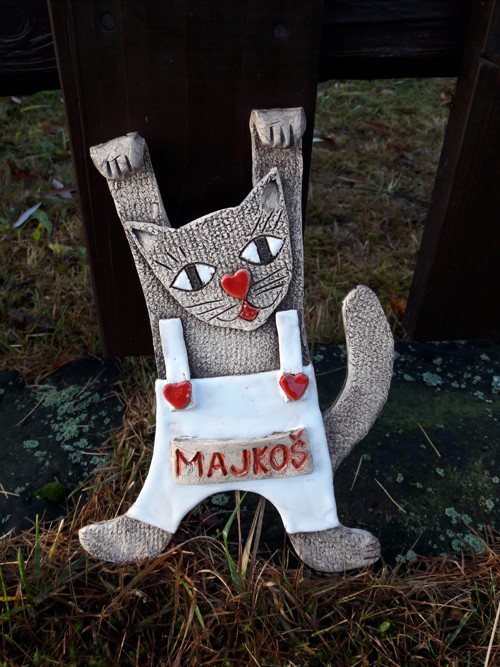 Kermický kocour na zavěšení — foto 3
