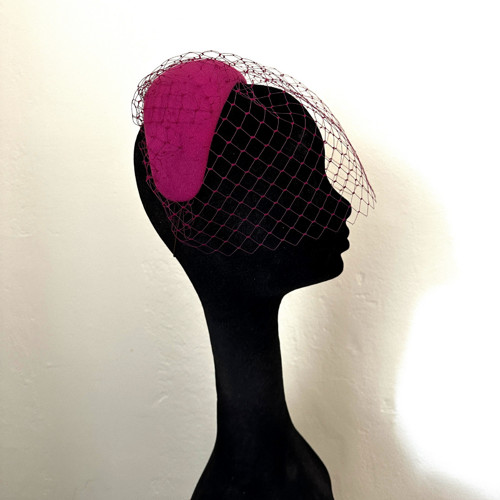 Fascinátor Headband Závoj Magenta — foto 6