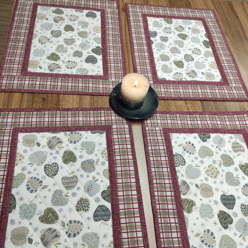 Prostírání patchwork jablíčkové káro — foto 4