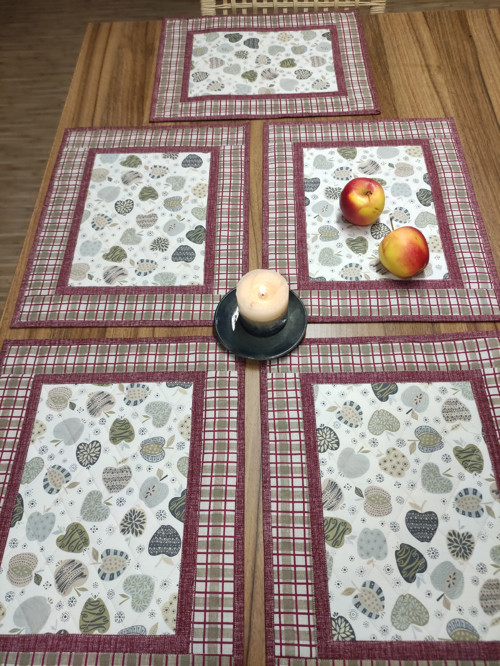Prostírání patchwork jablíčkové káro — foto 2