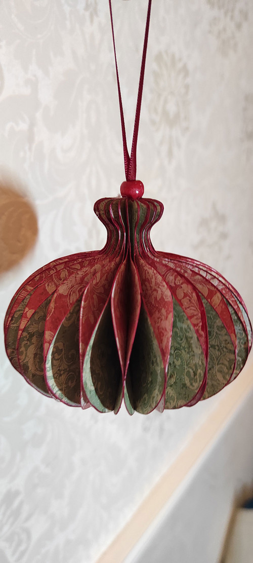 Vánoční ozdoba - Red Damask v1 — foto 3