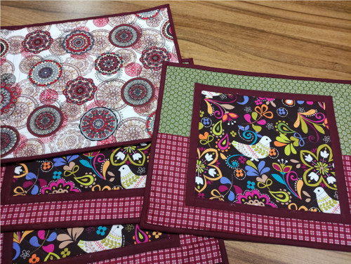 Prostírání patchwork Na lidovou notečku vinové zel — foto 2
