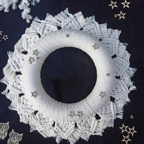 Adventní věnec, macramé — foto 2