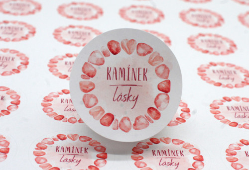 Kamínek lásky samolepky 3 cm 54 ks — foto 2