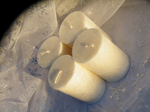Palmové svíčky 4ks ø5,6 ↑8cm perleť — foto 2