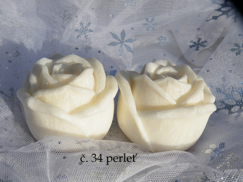 Palmové svíčky 4ks ø5,6 ↑8cm perleť — foto 3