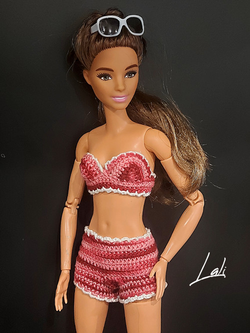 Háčkované šatičky/komplet č.6.pro Barbie — foto 3