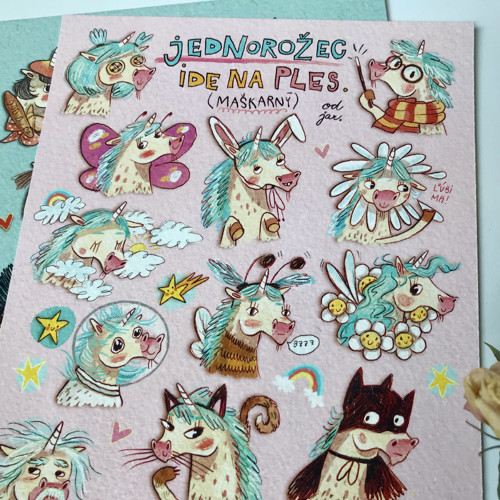 Jednorožci idú na ples- print A5 — foto 4