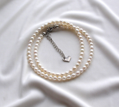 KULATÉ ŘÍČNÍ PERLIČKY 4mm*náhrdelník*choker — foto 2