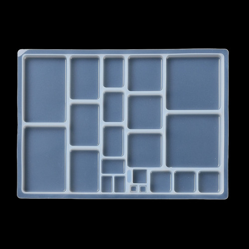 Silikonová forma kabošony hexagon + kulaté / 1ks — foto 4