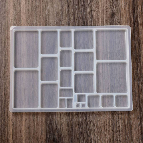 Silikonová forma kabošony hexagon + kulaté / 1ks — foto 5