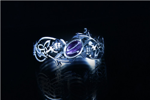 Sterling silver thistle ring — foto 2