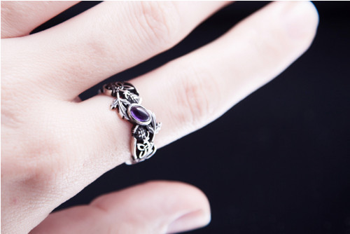 Sterling silver thistle ring — foto 6