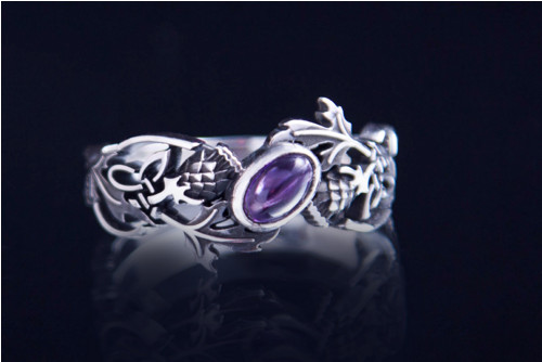 Sterling silver thistle ring — foto 5