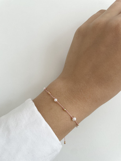 Perličkový náramek - light pink — foto 2