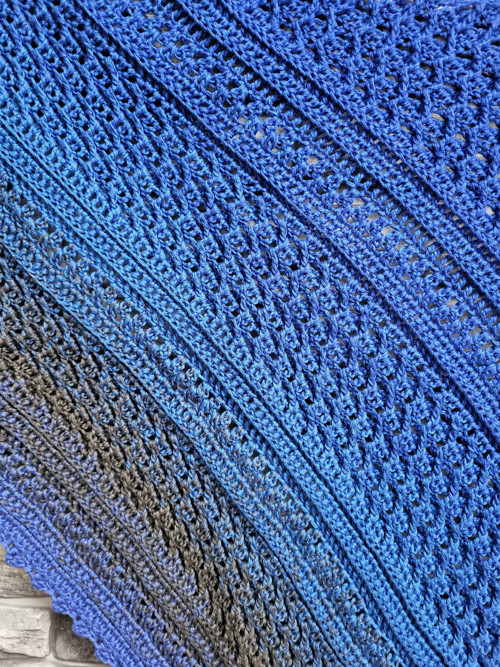 Royal Blue - háčkovaný šátek — foto 3