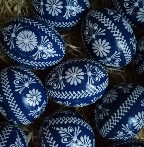Modré reliefní kraslice — foto 2