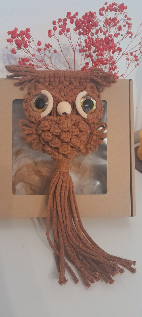 Macrame Sovička - tmavě hnědá — foto 2