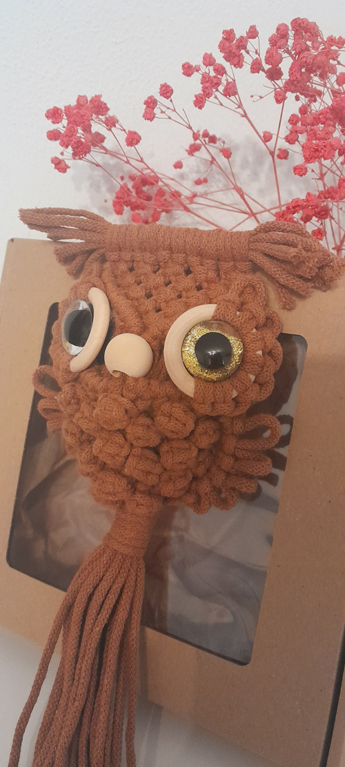 Macrame Sovička - tmavě hnědá — foto 3