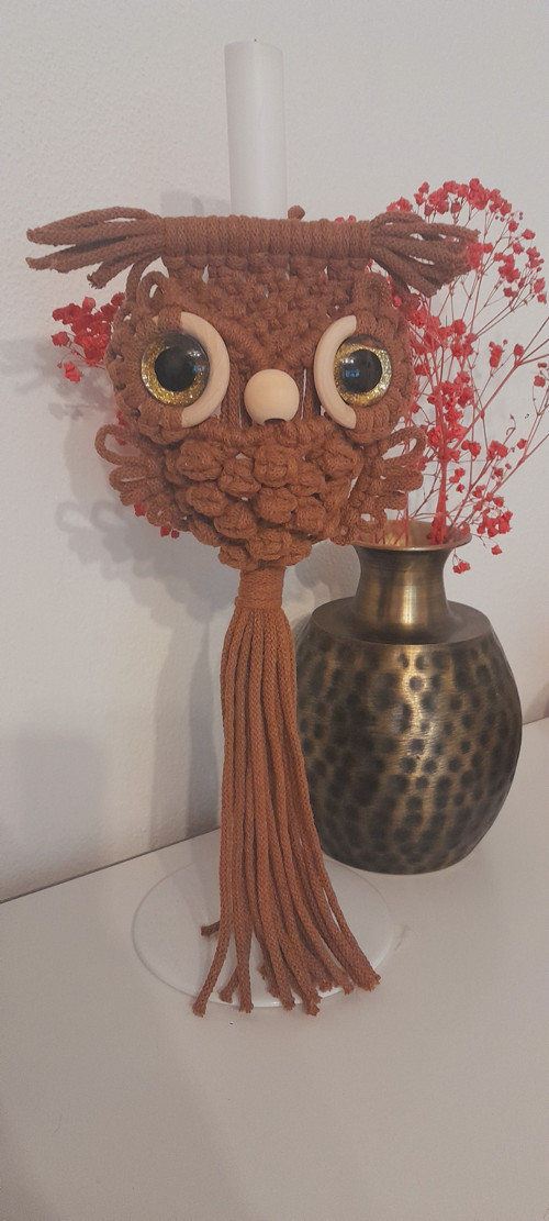 Macrame Sovička - tmavě hnědá — foto 4