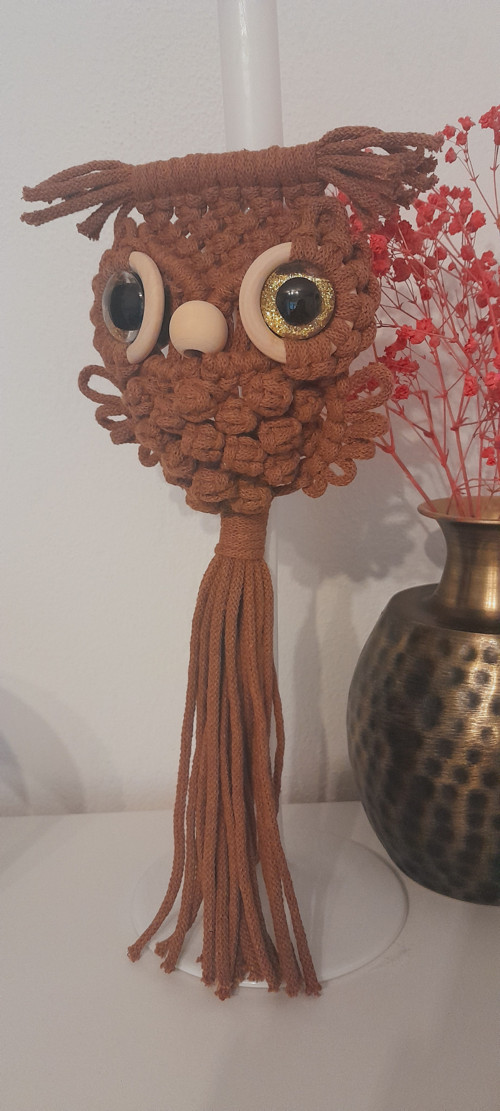 Macrame Sovička - tmavě hnědá — foto 5