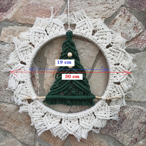 Vánoční dekorace, stromeček, macrame — foto 2