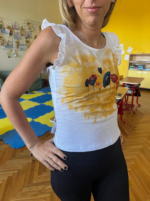 Tričko- Máky na zlatém — foto 6