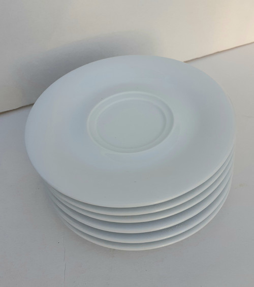 Porcelánové podšálky bílé — foto 2