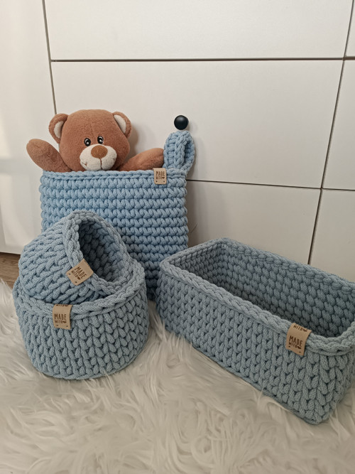 HÁČKOVANÉ KOŠÍKY SET 2 KS — foto 3