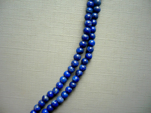 Vrtané kuličky 4 mm - lapis lazuli, 10 ks — foto 2