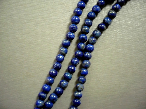 Vrtané kuličky 4 mm - lapis lazuli AA, 10 ks — foto 2