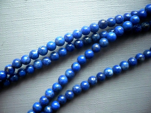Vrtané kuličky 3,7 mm - lapis lazuli, 10 ks — foto 2