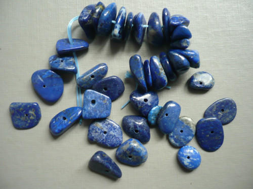 Vrt. korálky - lapis lazuli 14 mm, 2 ks — foto 2