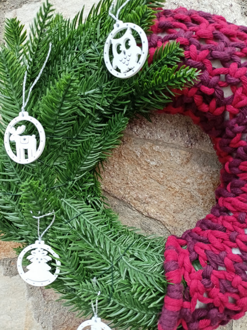 Vánoční věnec, macrame — foto 5