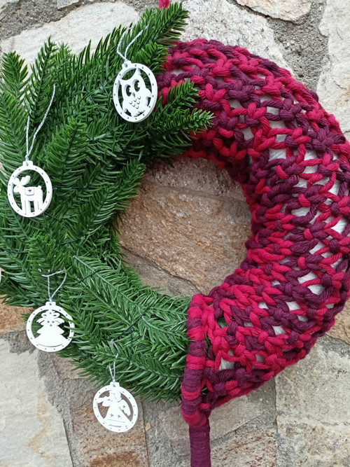 Vánoční věnec, macrame — foto 6
