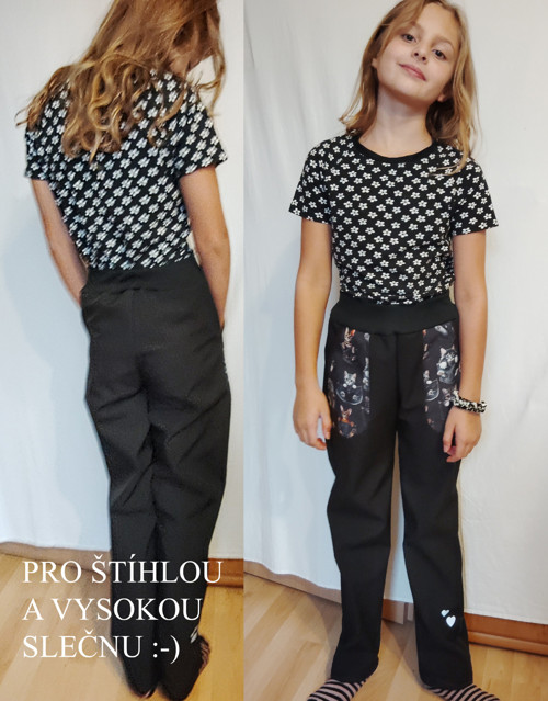 Softshellové kalhoty černé + kočky — foto 5