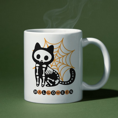 Halloween s kočkou - Hrníček — foto 4